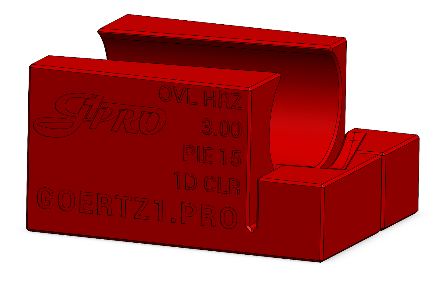 Pie15 Oval Cutting Fixtures 1D CLR - Digital STL Files