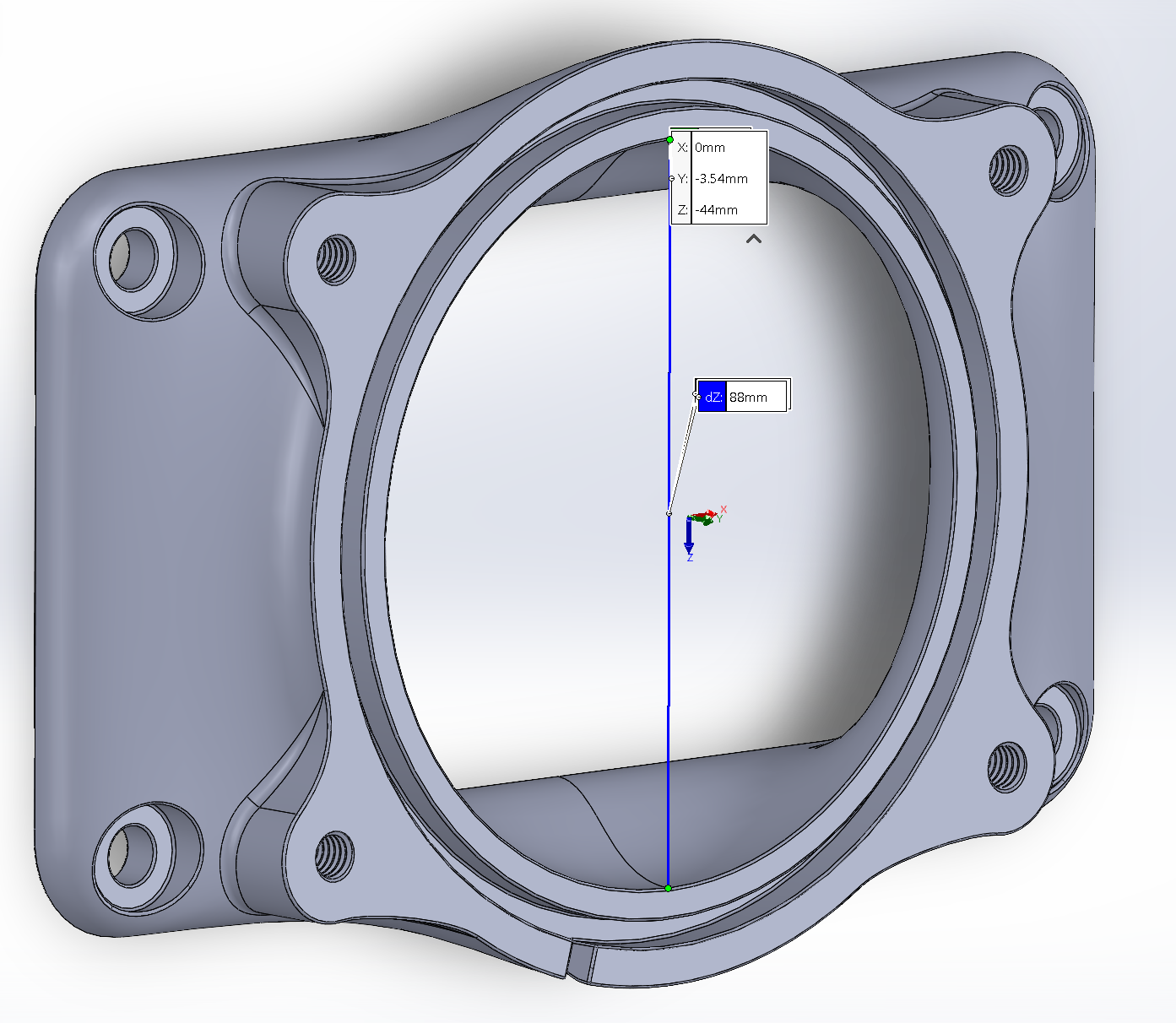 CobraJet to GT350/90mm/80mm Coyote Throttle Body Adapter