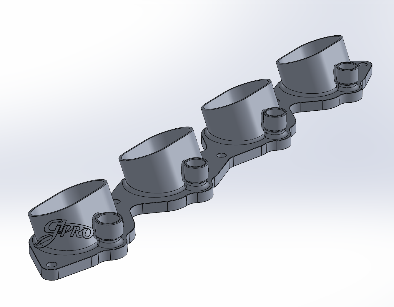 Coyote Intake Manifold Head Flange – 100% Aluminum 3D Printed
