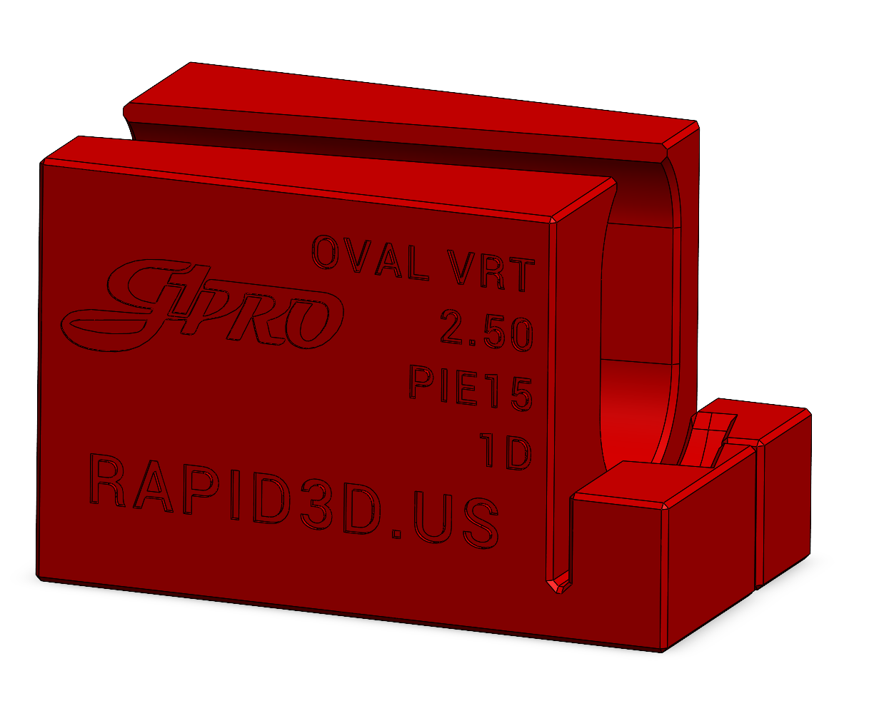 Pie15 Oval Cutting Fixtures 1D CLR - Digital STL Files