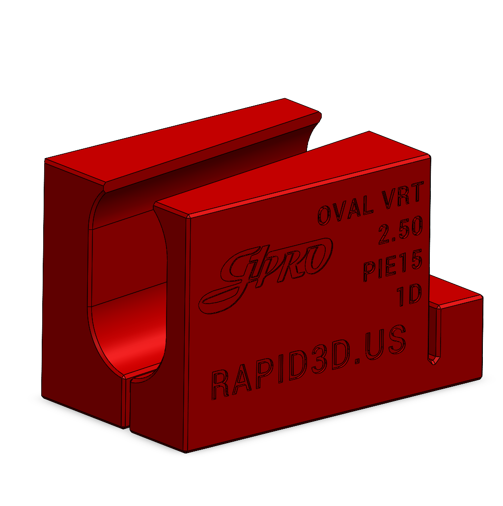 Pie15 Oval Cutting Fixtures 1D CLR - Digital STL Files