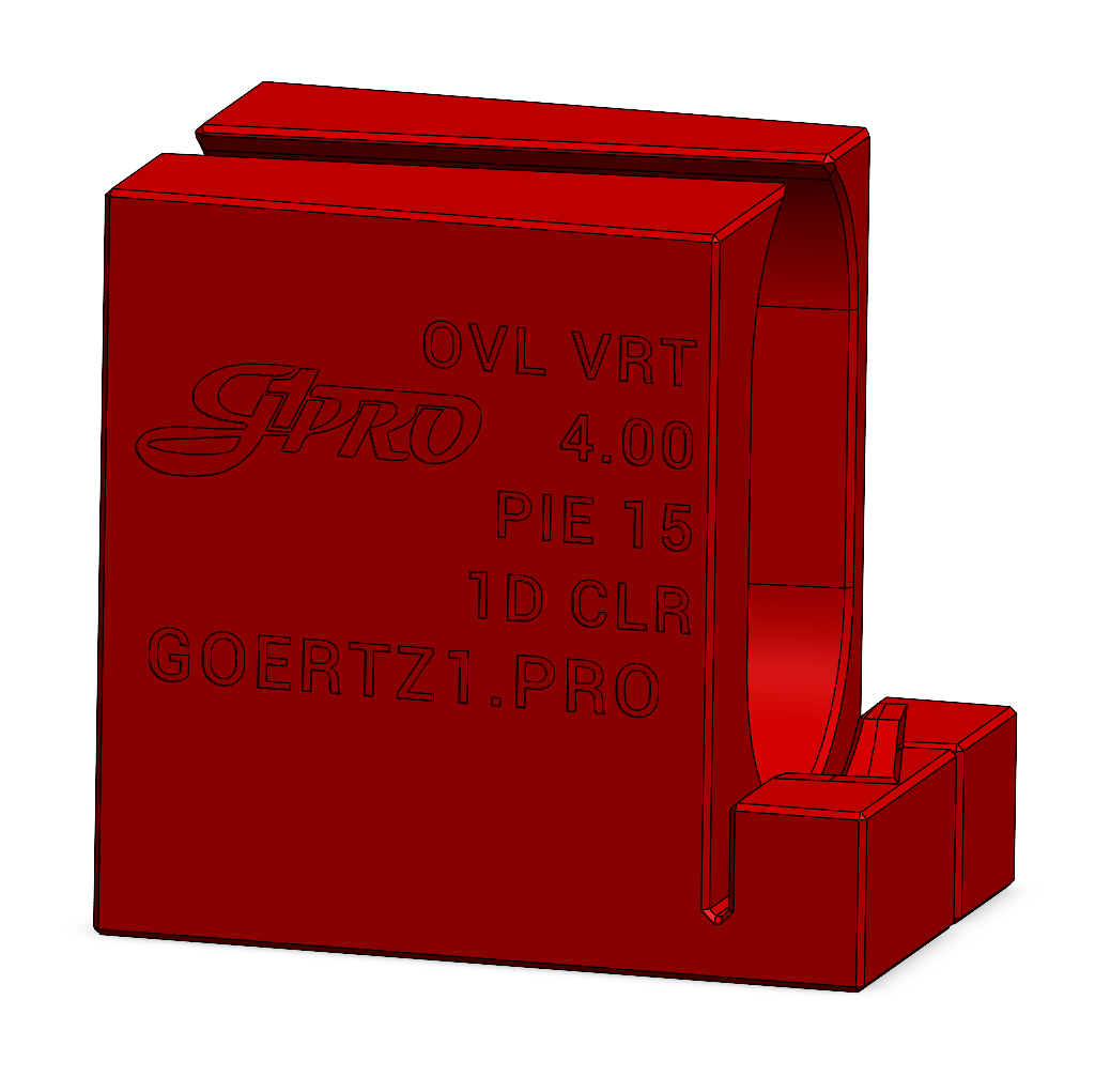 Pie15 Oval Cutting Fixtures 1D CLR - Digital STL Files
