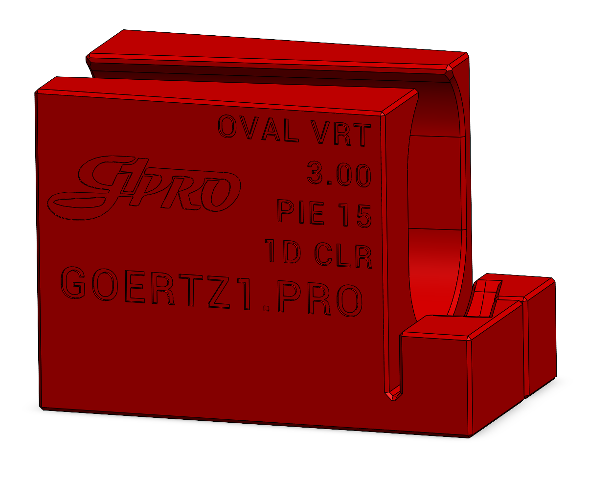 Pie15 Oval Cutting Fixtures 1D CLR - Digital STL Files