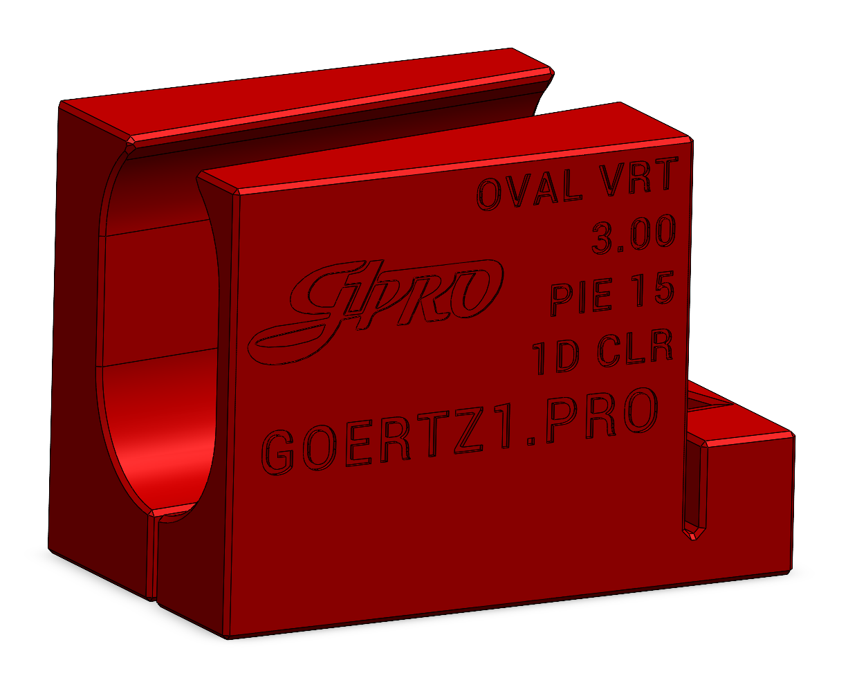 Pie15 Oval Cutting Fixtures 1D CLR - Digital STL Files