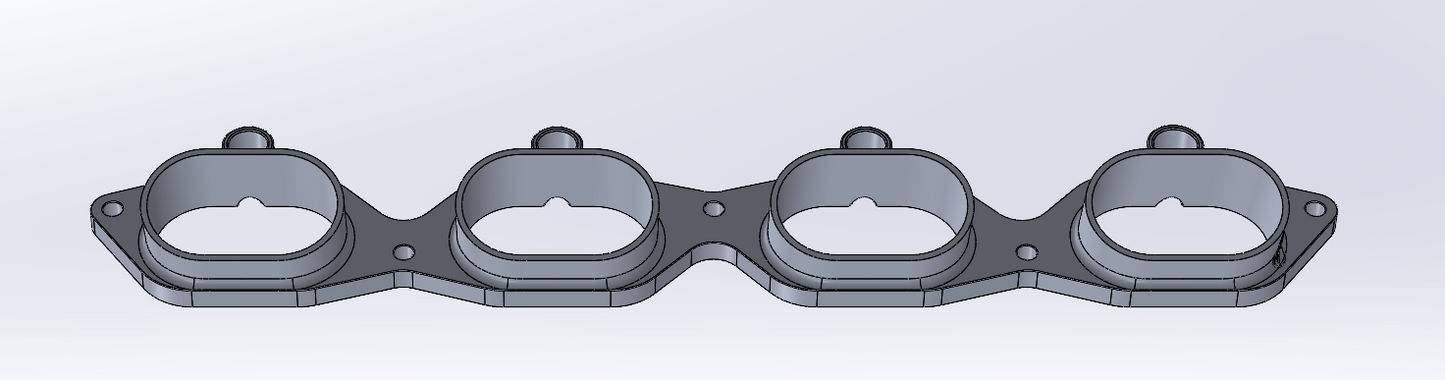 Coyote Intake Manifold Head Flange – 100% Aluminum 3D Printed